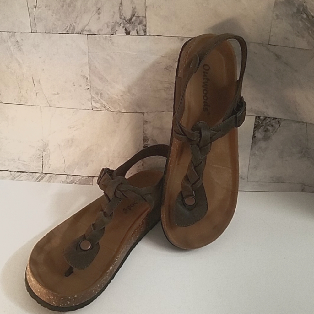 Outwoods Bork Braided Thong Sandals NEW